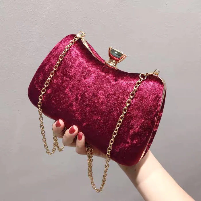 Velvet Flask Clutch