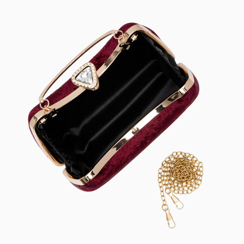 Velvet Flask Clutch