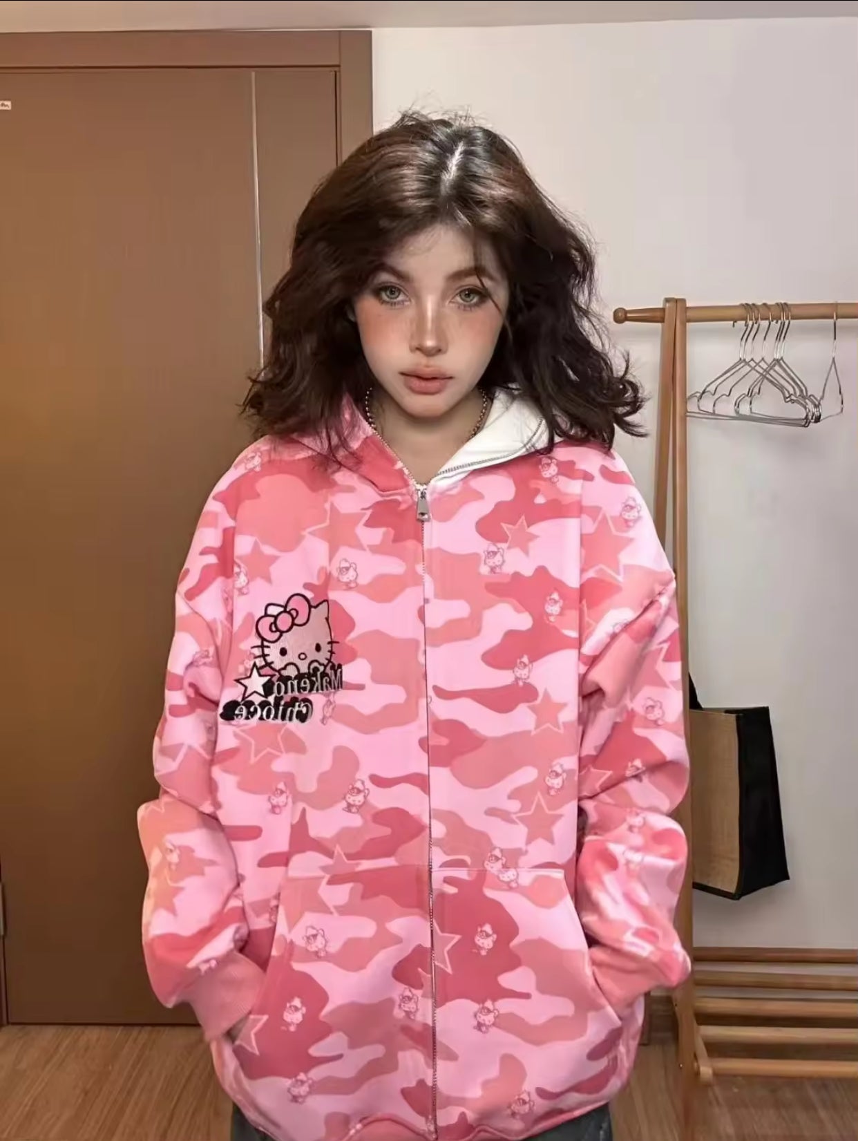 Hello Kitty Camo Hoodie