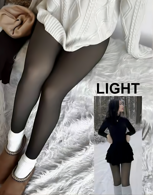 Huidkleurige Fleecepanty